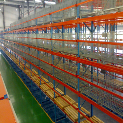 Colorful Open Industrial Strength Pallet Storage System 50-75mm Pitch