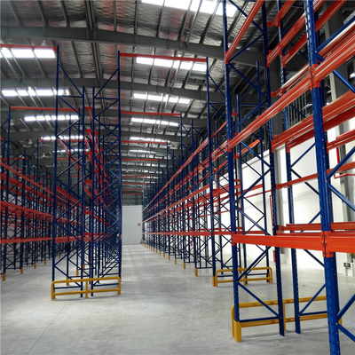 Colorful Open Industrial Strength Pallet Storage System 50-75mm Pitch