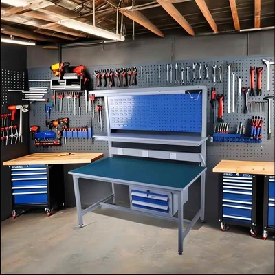 Q235 Raw Material Heavy Duty Garage Workbench for Workshop Home Repair Furniture