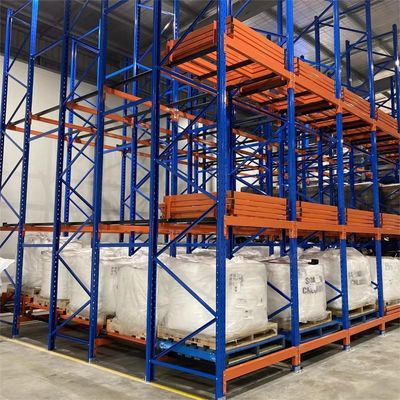 100.000kg Peso Bruto Semi-fechado Push Back Pallet Rack Economia de espaço e fácil operação