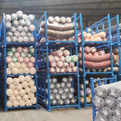 Fabric Roll Industry Warehouse Storage Powder Coating Stack Racks With Adjustable Mobilit