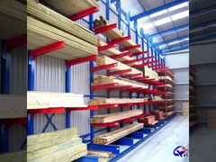 Armazém Industrial Cantilever Racking, H Beam Cantilever Rack Single duplo lado